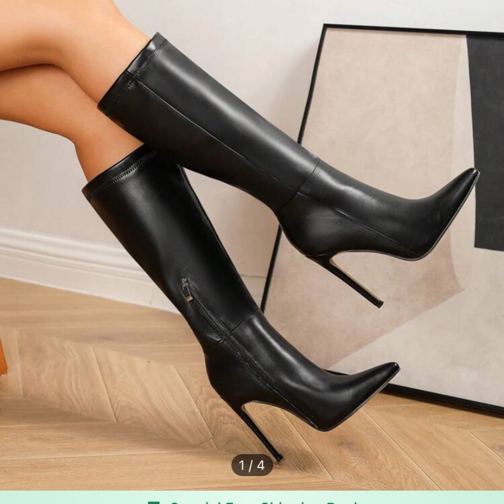 Elegant Black Knee-High Boots